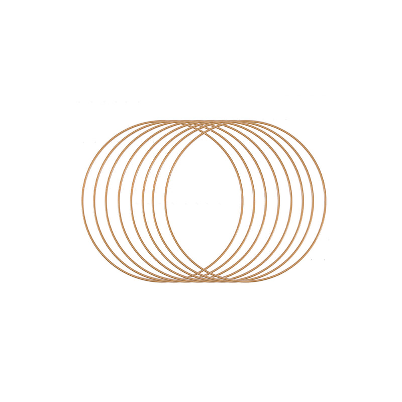 Vaessen creative • Metallringe Set ø20cm 3mm Antikgold 8x