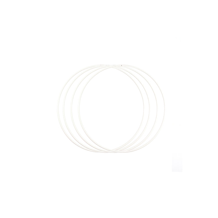 Vaessen creative • Metallringe Set ø20cm 3mm weiß 4x