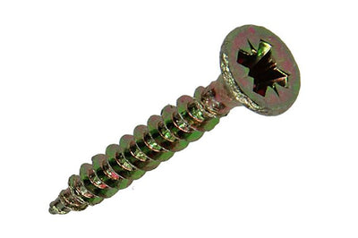 Mack 1020083 - Spanplattenschraube mit Kopf gelb mit 200 Stück 3,5 x 25 mm | 5 Stück