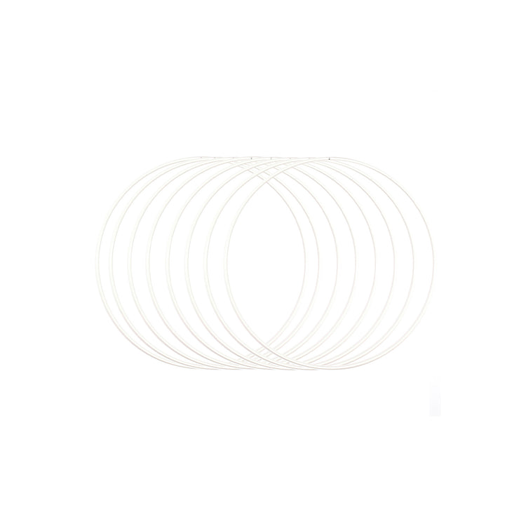 Vaessen creative • Metallringe Set ø20cm 3mm weiß 8x