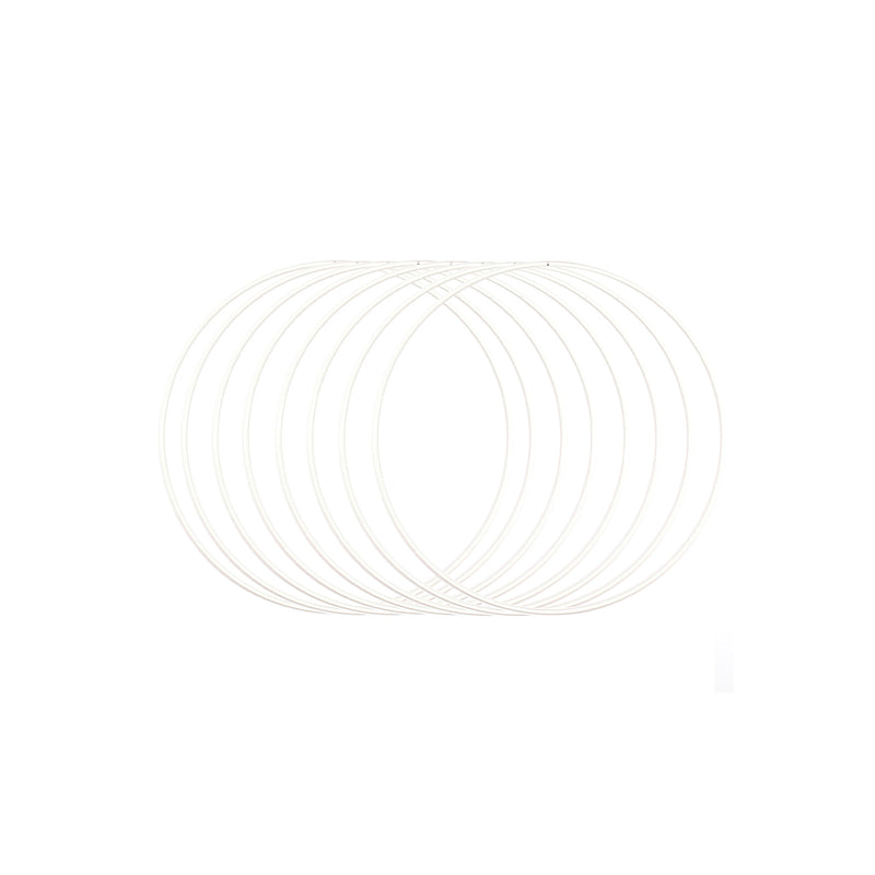 Vaessen creative • Metallringe Set ø20cm 3mm weiß 8x