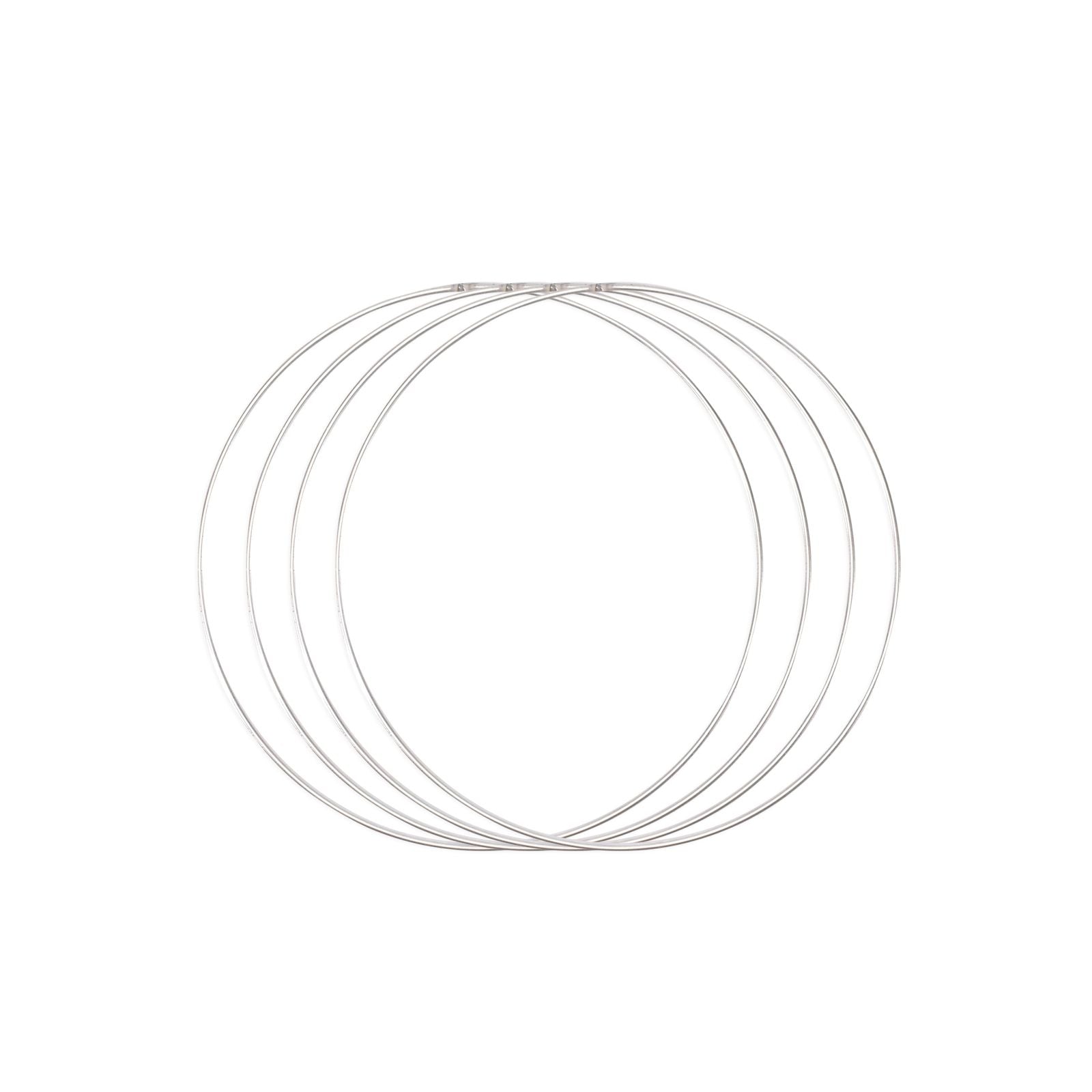 Vaessen creative • Metallringe Set ø25cm 3mm Silber 4x