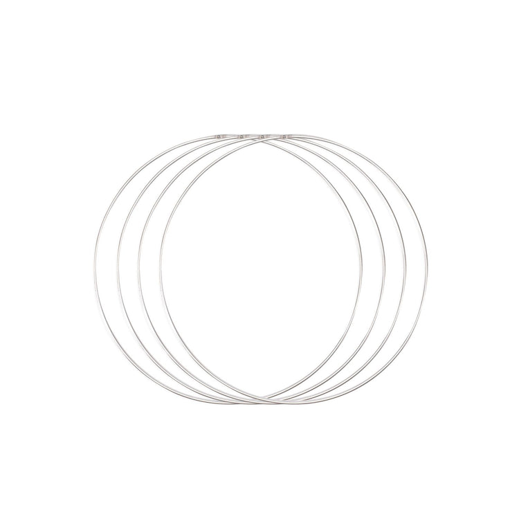 Vaessen creative • Metallringe Set ø25cm 3mm Silber 4x