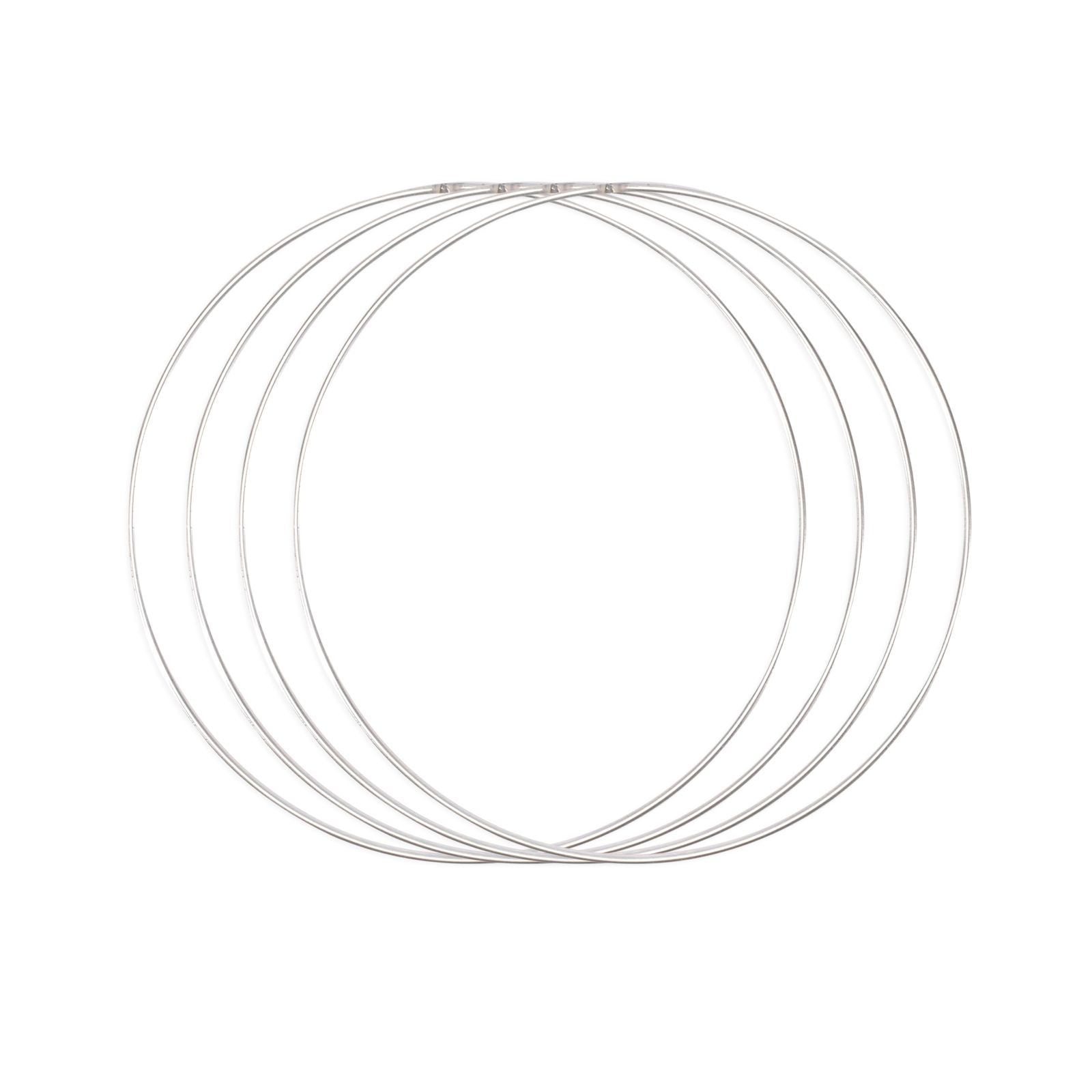 Vaessen creative • Metallringe Set ø30cm 3mm Silber 4x
