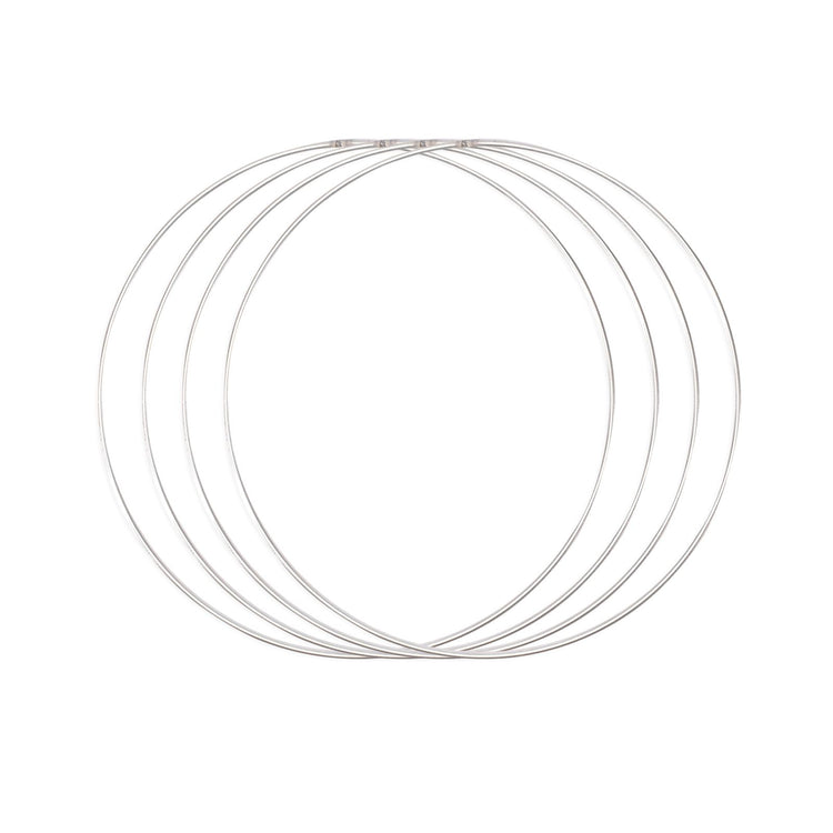Vaessen creative • Metallringe Set ø30cm 3mm Silber 4x