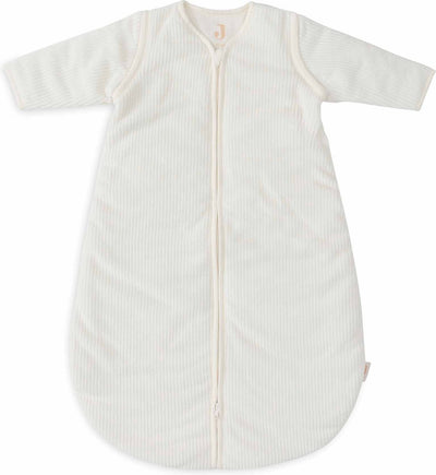 Jollein Babyschlafsack Winter mit abzippbarer Hülle 90cm – rund – Rippe Elfenbein – Winterschlafsack