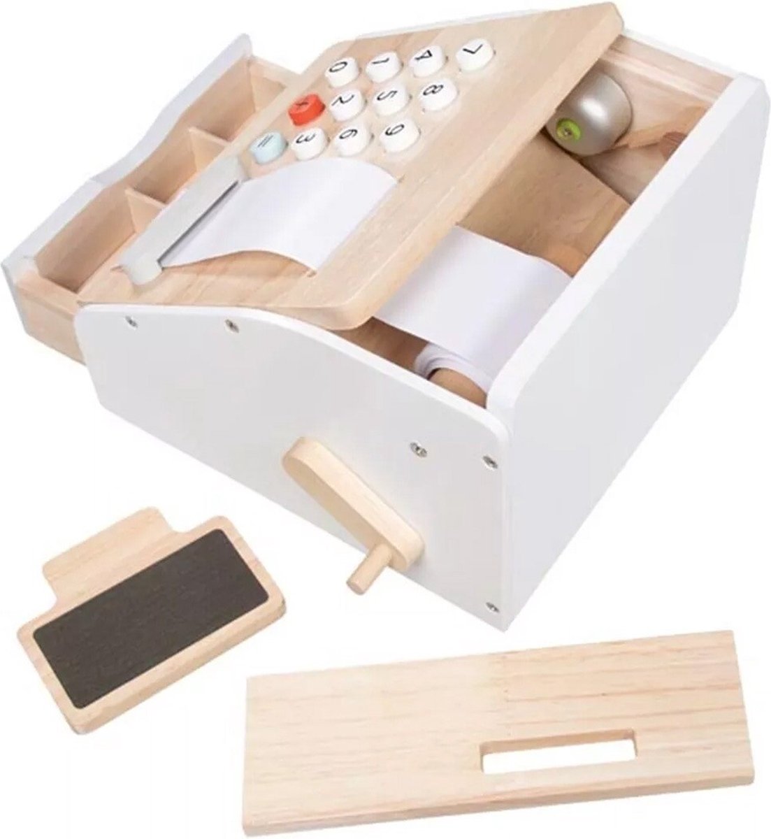 Goki -Holzspielzeug Kassa mit Ton, 4dlg.