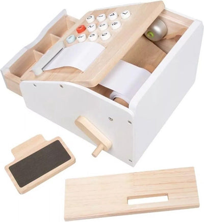 Goki -Holzspielzeug Kassa mit Ton, 4dlg.