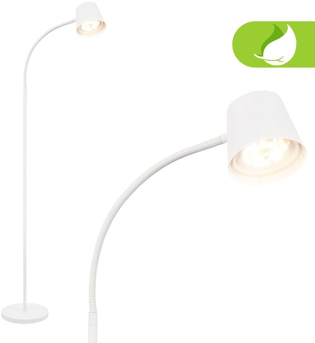 B.k.licht briloner cielo – wiederaufladbare Stehleuchte – dimmbar – LED-Stehleuchte – kabellos – USB-C – 126,5 x 21 cm – weiß