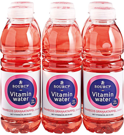 Sourcy Vitaminwasser Himbeere Granatapfel Vitalität (6x 1ltr)