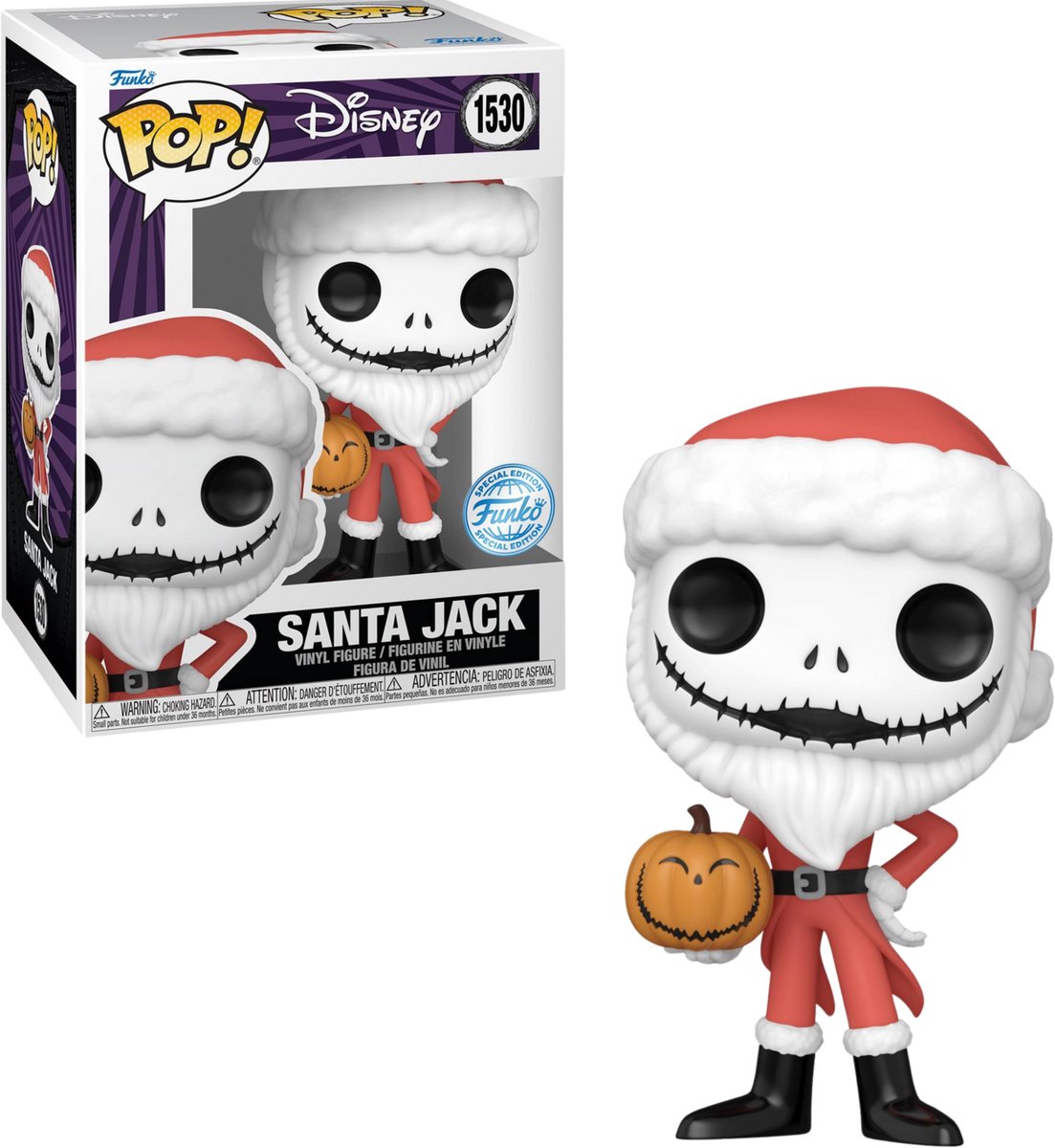 Funko-Pop! Disney: Der Albtraum vor Weihnachten – Santa Jack mit Jackolantern 1530 exklusiv