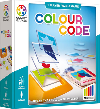 Smartgames Farbcode – logisches Denkspiel – 100 Lernformen – Farbherausforderungen – Solospiel für Kinder Erwachsene – ab 5 Jahren