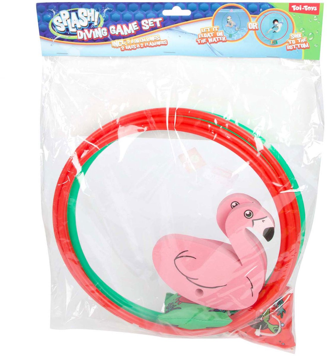 Splash Flamingo Tauchring 80 cm, 2 Set von 2