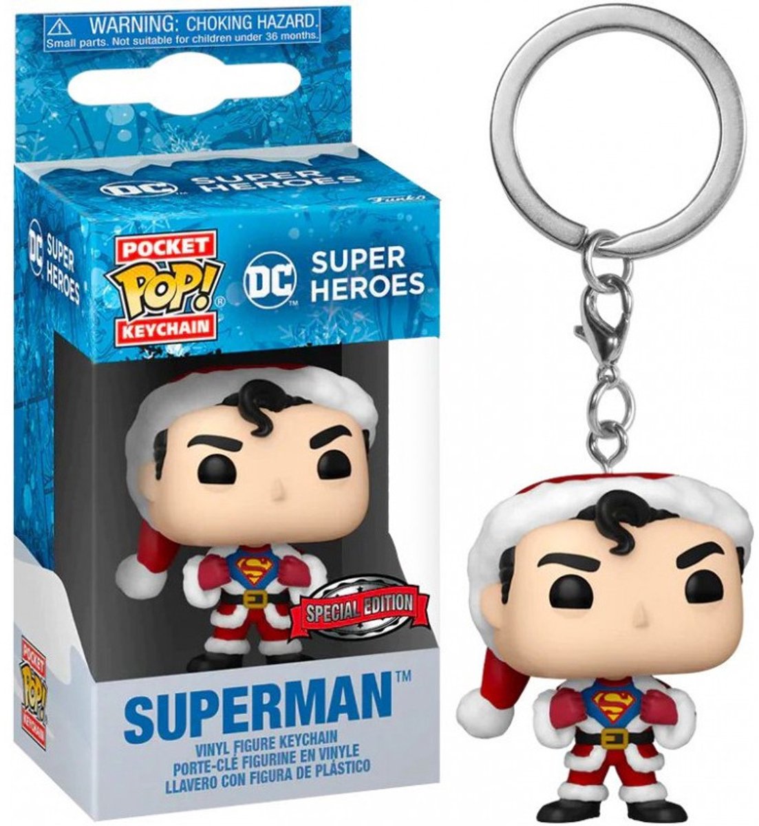 Funko Pocket Pop Schlüsselanhänger DC Comics Holiday Superman exklusiv