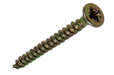 Mack 1020085 - Spanplattenschraube mit Kopf gelb mit 200 Stück 3,5 x 35 mm | 5 Stück