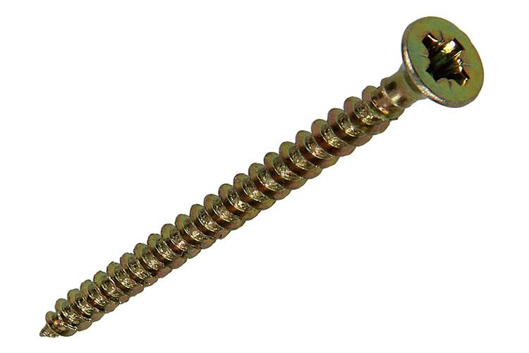 Mack 1020087 - Spanplattenschraube mit Kopf gelb VZ 200 Stück 3,5 x 45 mm | 5 Stück