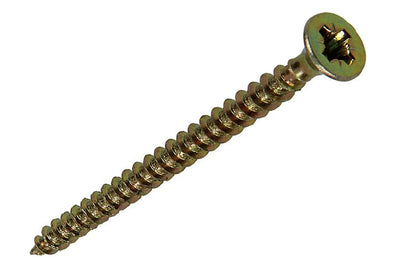Mack 1020087 - Spanplattenschraube mit Kopf gelb VZ 200 Stück 3,5 x 45 mm | 5 Stück
