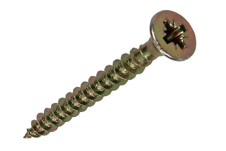 Mack 1020093 - Spanplattenschraube mit Kopf gelb VZ 200 Stück 4,0 x 35 mm | 5 Stück