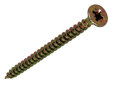 Mack 1020096 - Spanplattenschraube mit Kopf gelb VZ 200 Stück 4,0 x 50 mm | 3 Stück