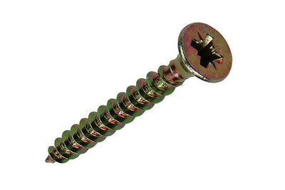 Mack 1020103 - Spanplattenschraube mit Kopf gelb mit 200 Stück 4,5 x 35 mm | 5 Stück