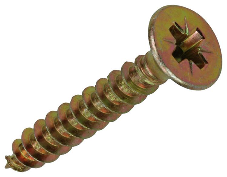 Mack 1020121 - Spanplattenschraube mit Kopf gelb mit 100 Stück 6,0 x 40 mm | 5 Stück
