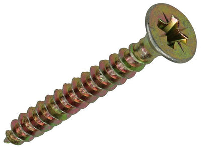 Mack 1020122 - Spanplattenschraube mit Kopf gelb mit 100 Stück 6,0 x 50 mm | 5 Stück