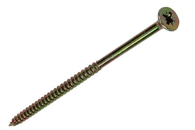 Mack 1020128 - Spanplattenschraube mit Kopf gelb 100 Stück 6,0 x 120 mm | 2 Stk