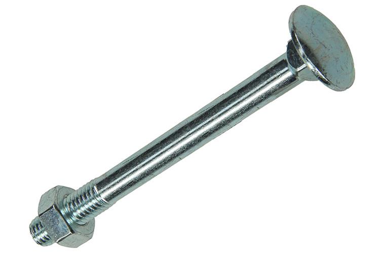 Mack 1020203 – Holzschraube + Mutter verzinkt 18 stm6 x 100 mm | 5 Stück