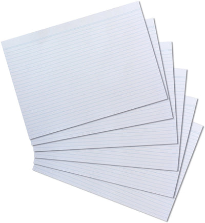 Herlitz Karteikarten - DIN A4 - liniert - weiß - 100 Stk.