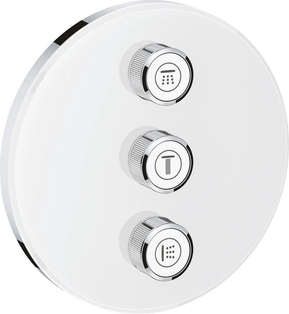 Grohe grohtherm smartcontrol – Dreifach-Aufputzteil – Volumen (Absperrventil) – rund – weiß