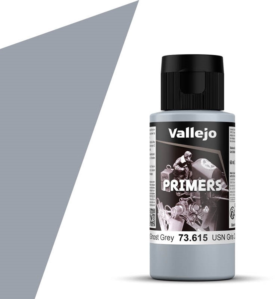 Vallejo Hobby Paint Acrylfarbe – 73615 USN Light Ghost Grey – Grundierung – Acryl (60 ml) Farbflasche – 60 ml