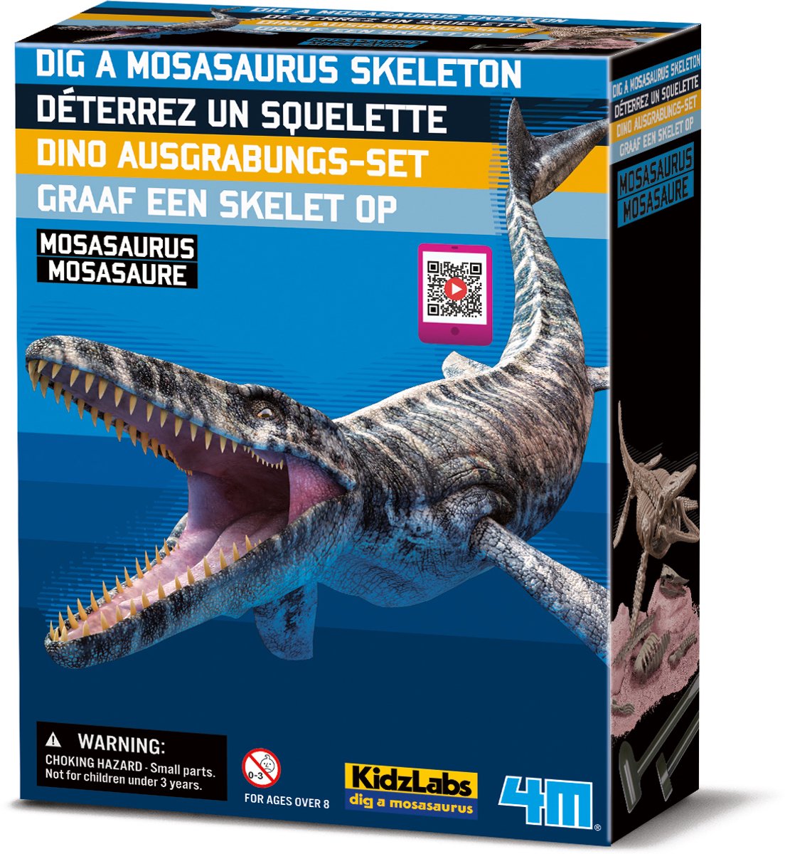 4m Grabe deinen Dino aus – Mosasaurier – Ausgrabungsset und Modellskelett – Kidzlabs – 8+