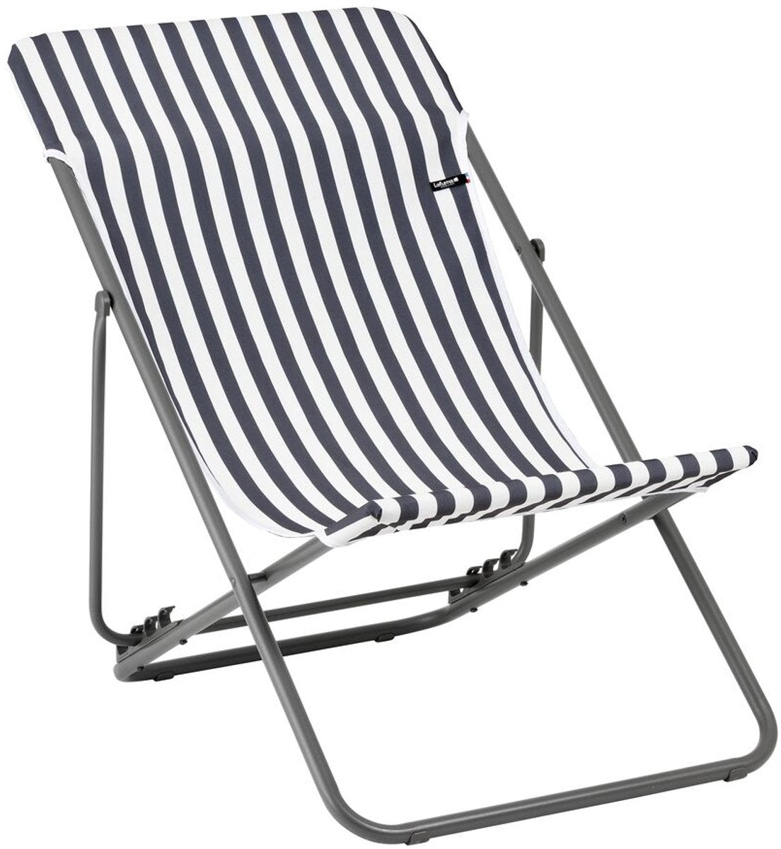 Lafuma Maxi Transat – Strandstuhl – faltbar – verstellbar – Airlon – Terre gestreift
