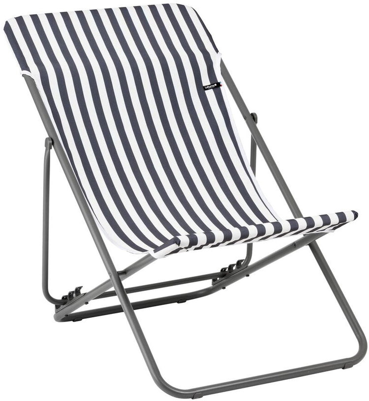 Lafuma Maxi Transat – Strandstuhl – faltbar – verstellbar – Airlon – Terre gestreift