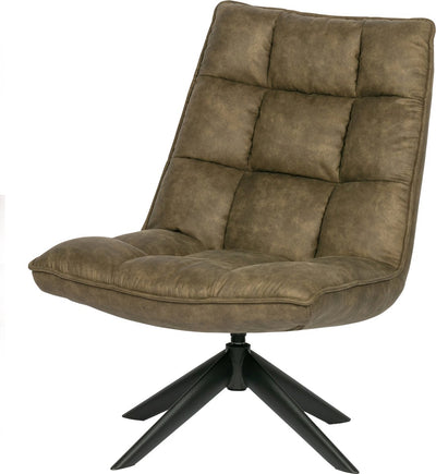 Woood Jouke Drehsessel - Kunstleder - Grün - 97x70x85