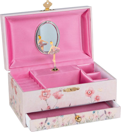 Goki Music Box Ballerina Blumen rosa