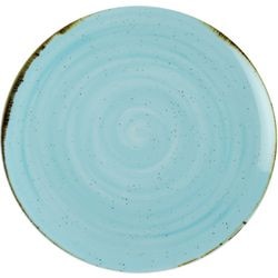 Teller Nova Saturno aus gesprenkeltem blauem Porzellan