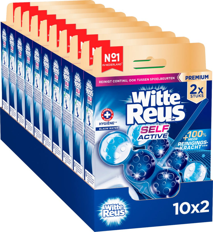 Witte Reus Selbstaktiv-Hygiene-Toilettenblock 100 g – Toilettenblöcke – Vorteilspackung – 2 x 10 Stück