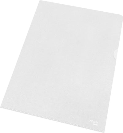 Esselte PP-Ansichtsmappe – 30 % recycelter Pre-Consumer-Kunststoff – A4 – transparent – 100 Hüllen