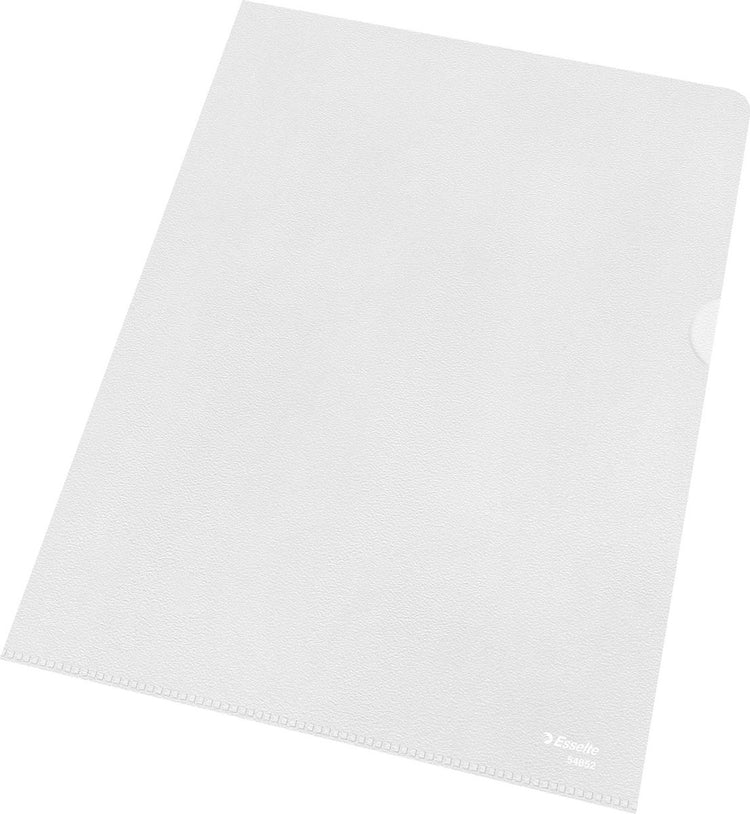 Esselte PP-Ansichtsmappe – 30 % recycelter Pre-Consumer-Kunststoff – A4 – transparent – 100 Hüllen