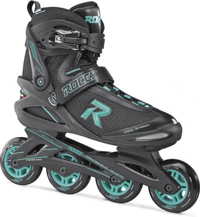 Icon Inlineskates Softboot Damen 80 mm 82A Schwarz Aqua Größe 40