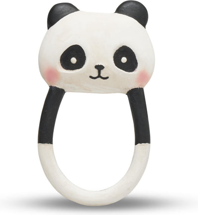 Lanco Toys Lanco Gummi-Beißring – Kori der Panda – Schwarz – Weiß