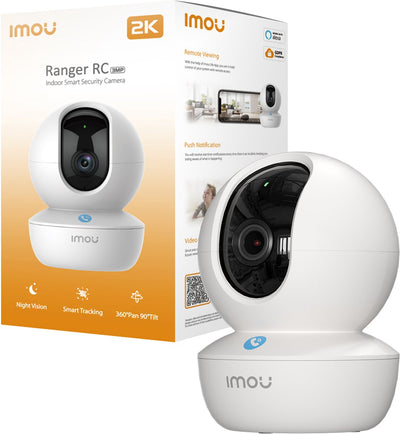 Imou Ranger RC 2K Smart-Überwachungskamera für den Innenbereich – 3 MP 2K – 360° drehbar – Dualband-WLAN (2,4 5 GHz) – LAN