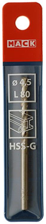 Mack 1018405 – Metallbohrer HSS G DIN 338 ø 4,5 x 80 mm | 5 Stück