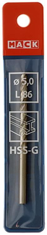 Mack 1018406 – Metallbohrer HSS G DIN 338 ø 5,0 x 86 mm | 5 Stück