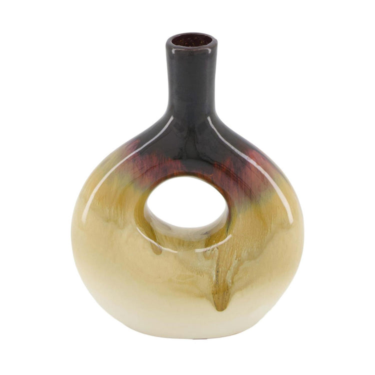 Dijk Natural Collections Vase aus Keramik, cremebraun, 16 x 7,5 x 20,5 cm