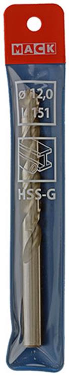 Mack 1018417 – Metallbohrer HSS G DIN 338 ø 12,0 x 151 mm | 5 Stück