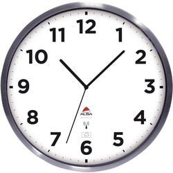 Außenwanduhr Alba Horextra gesteuert analog silberweiß
