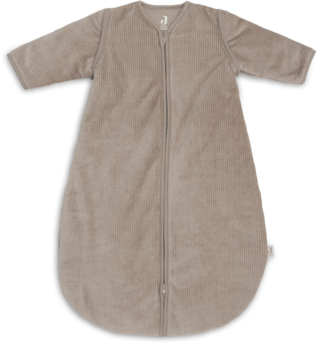 Jollein-Schlafsack mit abzippbarer Hülle, ca. 110 cm, Rippe, Milchkaffee