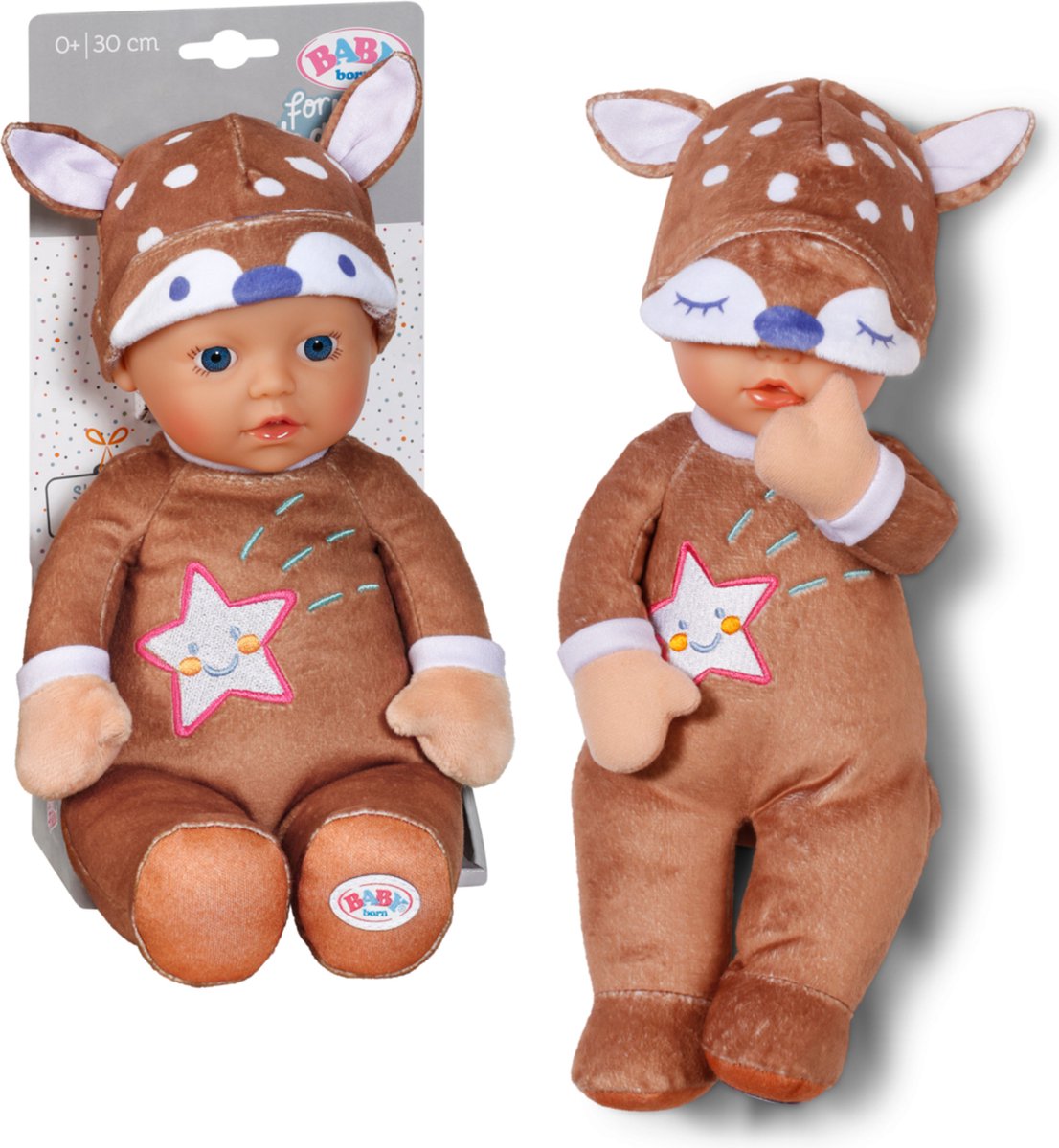 Baby born schlafendes Reh – 30 cm – Babypuppe